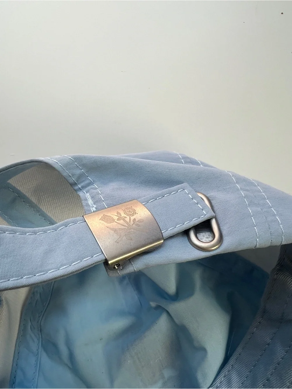 Aime Leon Dore Light Blue Cap with Red Rose Embroidery